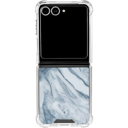 Ocean Blue Marble Galaxy Z Flip7 Clear Case