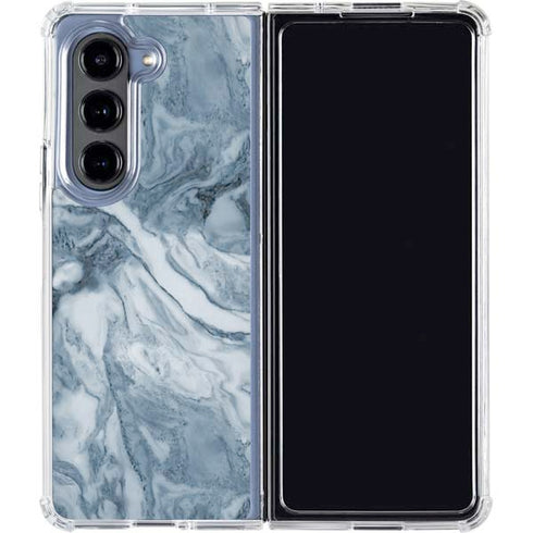 Ocean Blue Marble Galaxy Z Fold5 5G Clear Case