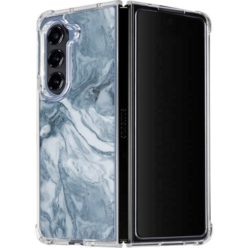 Ocean Blue Marble Galaxy Z Fold5 5G Clear Case