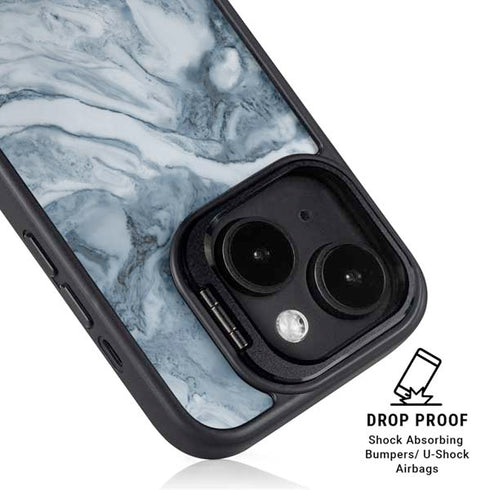 Ocean Blue Marble iPhone 15 Kickstand Case