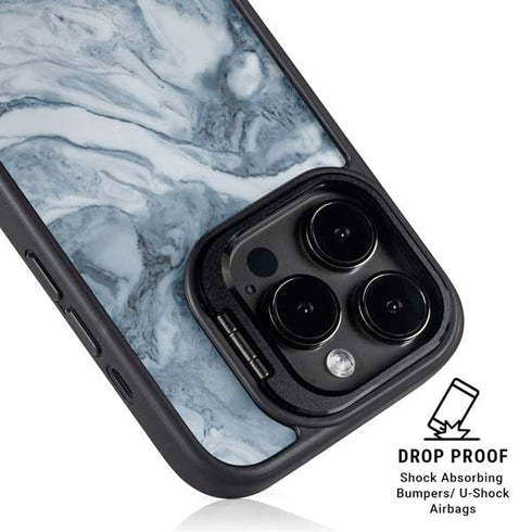 Ocean Blue Marble iPhone 15 Pro Max Kickstand Case