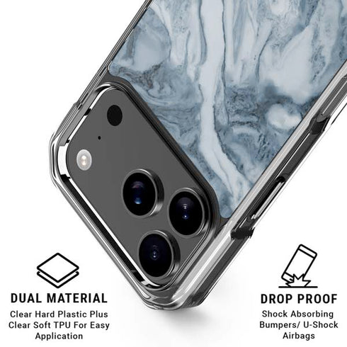 Ocean Blue Marble iPhone 17 Pro Clear Case