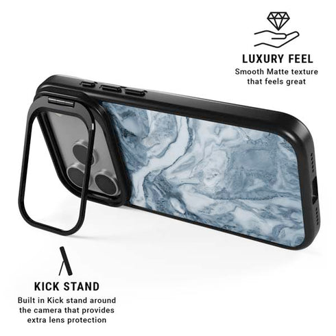 Ocean Blue Marble iPhone 17 Pro Max Kickstand Case