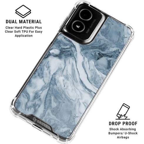 Ocean Blue Marble Moto G Power 5G (2024) Clear Case