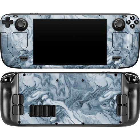 Ocean Blue Marble Steam Deck Handheld Gaming Computer OLED Skin