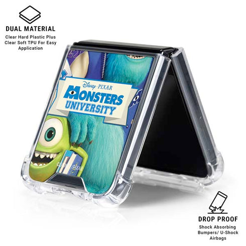 Disney Monsters University Official Poster Galaxy Z Flip7 Clear Case