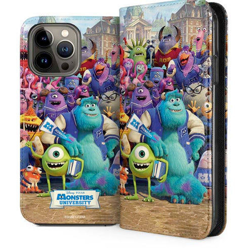 Disney Monsters University Official Poster iPhone 14 Pro Max Folio Case