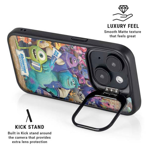 Disney Monsters University Official Poster iPhone 15 Plus Kickstand Case