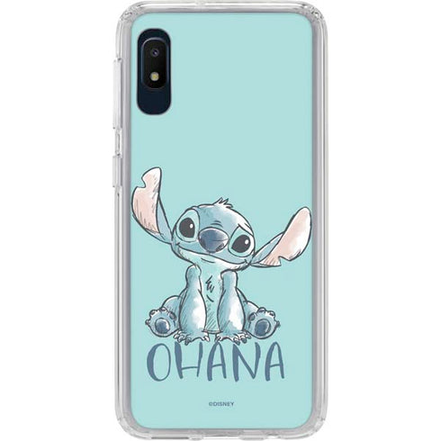 Disney Lilo and Stitch Ohana Galaxy A10e Clear Case
