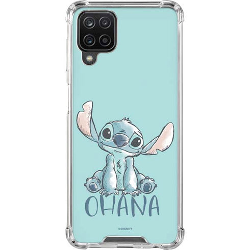 Disney Lilo and Stitch Ohana Galaxy A12 Clear Case
