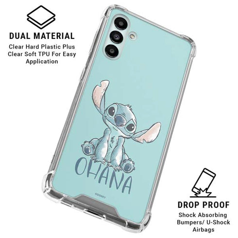 Disney Lilo and Stitch Ohana Galaxy A13 5G Clear Case