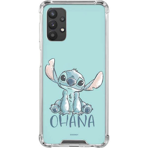 Disney Lilo and Stitch Ohana Galaxy A32 5G Clear Case