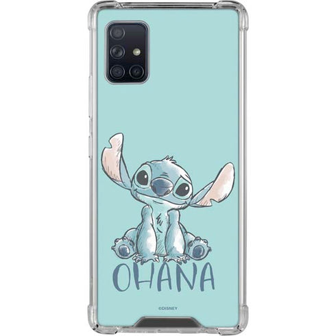 Disney Lilo and Stitch Ohana Galaxy A51 5G Clear Case