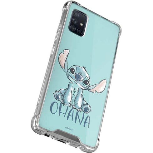 Disney Lilo and Stitch Ohana Galaxy A71 5G Clear Case