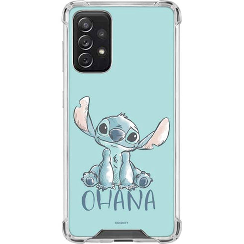 Disney Lilo and Stitch Ohana Galaxy A72 5G Clear Case