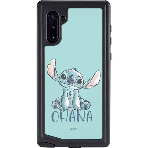 Disney Lilo and Stitch Ohana Galaxy Note 10 Waterproof Case