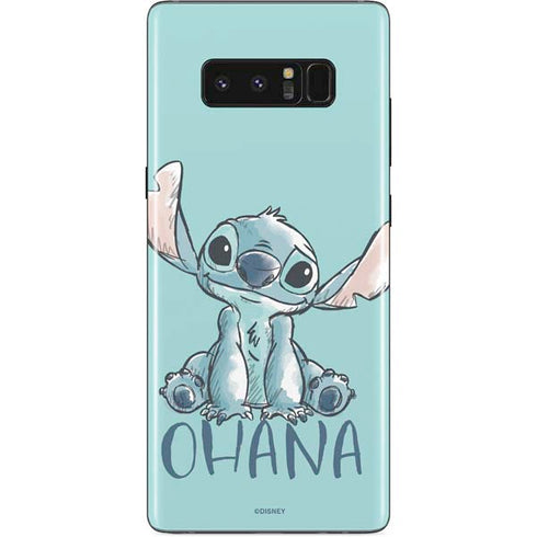 Disney Lilo and Stitch Ohana Galaxy Note 8 Skin