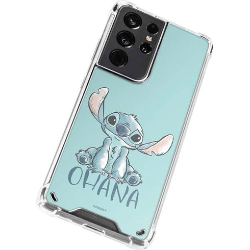 Disney Lilo and Stitch Ohana Galaxy S21 Ultra 5G Clear Case