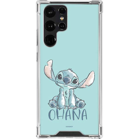 Disney Lilo and Stitch Ohana Galaxy S22 Ultra Clear Case