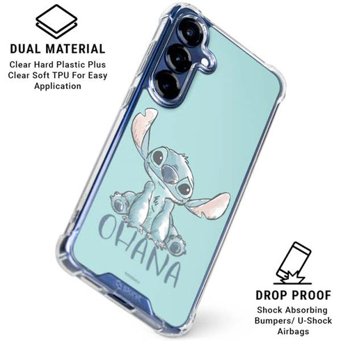 Disney Lilo and Stitch Ohana Galaxy S25 Clear Case