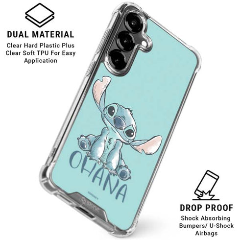 Disney Lilo and Stitch Ohana Galaxy S26 Plus Clear Case