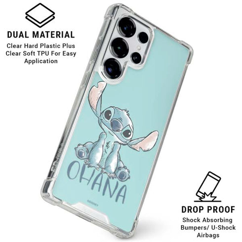 Disney Lilo and Stitch Ohana Galaxy S26 Ultra Clear Case