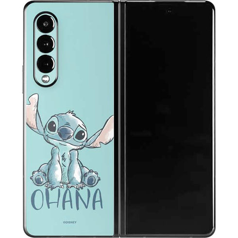 Disney Lilo and Stitch Ohana Galaxy Z Fold3 5G Skin