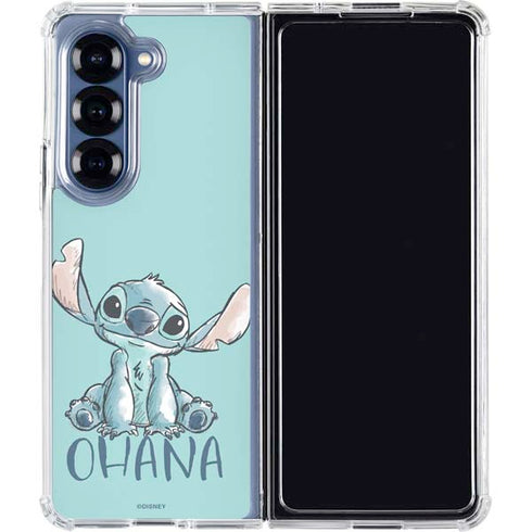 Disney Lilo and Stitch Ohana Galaxy Z Fold6 Clear Case