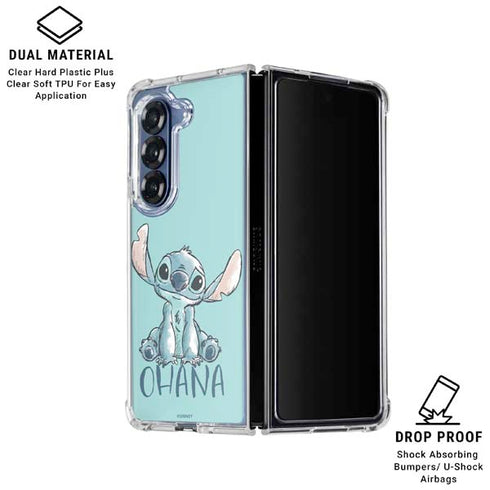 Disney Lilo and Stitch Ohana Galaxy Z Fold6 Clear Case