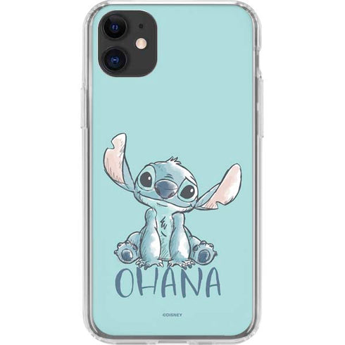 Disney Lilo and Stitch Ohana iPhone 11 Clear Case