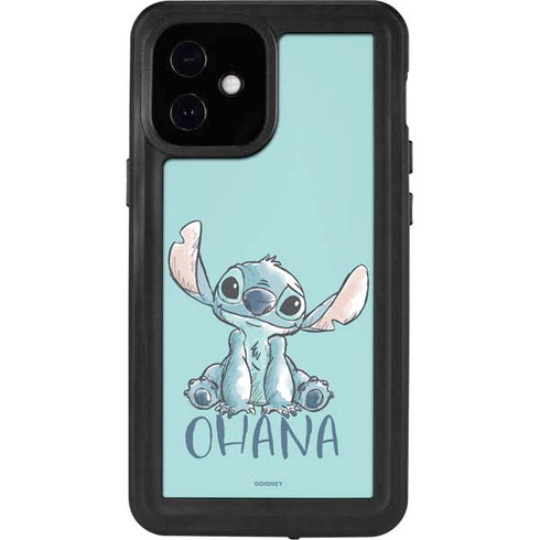 Disney Lilo and Stitch Ohana iPhone 12 Mini Waterproof Case