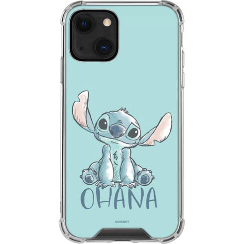 Disney Lilo and Stitch Ohana iPhone 13 Clear Case