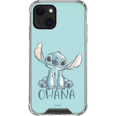 Disney Lilo and Stitch Ohana iPhone 13 Mini Clear Case