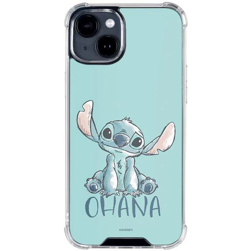 Disney Lilo and Stitch Ohana iPhone 14 Plus Clear Case