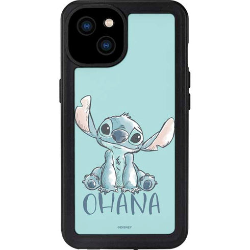 Disney Lilo and Stitch Ohana iPhone 15 Plus Waterproof Case