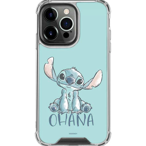 Disney Lilo and Stitch Ohana iPhone 16 Pro Max Clear Case