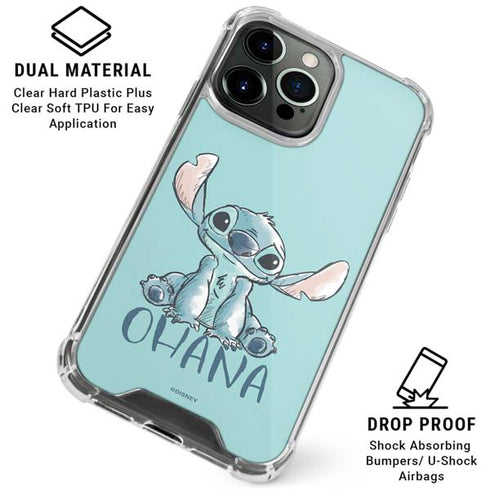 Disney Lilo and Stitch Ohana iPhone 16 Pro Max Clear Case