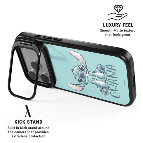 Disney Lilo and Stitch Ohana iPhone 17 Pro Kickstand Case