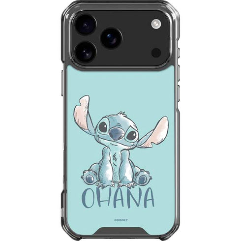 Disney Lilo and Stitch Ohana iPhone 17 Pro Max Clear Case
