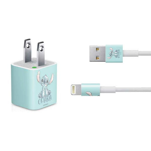 Disney Lilo and Stitch Ohana iPhone Charger (5W USB) Skin