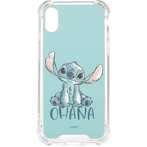 Disney Lilo and Stitch Ohana iPhone XS Clear Case