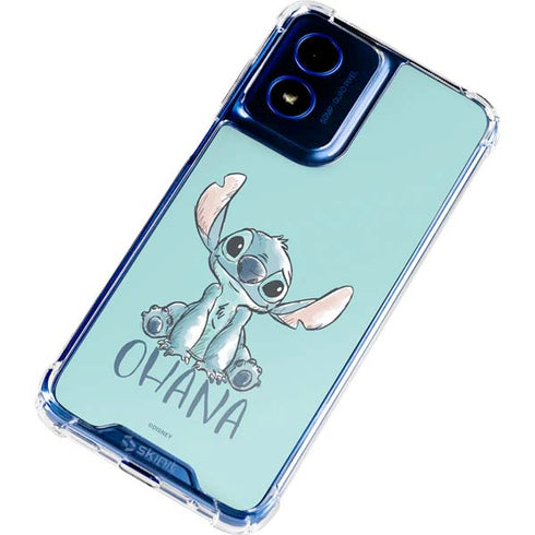 Disney Lilo and Stitch Ohana Moto G Play 4G (2024) Clear Case