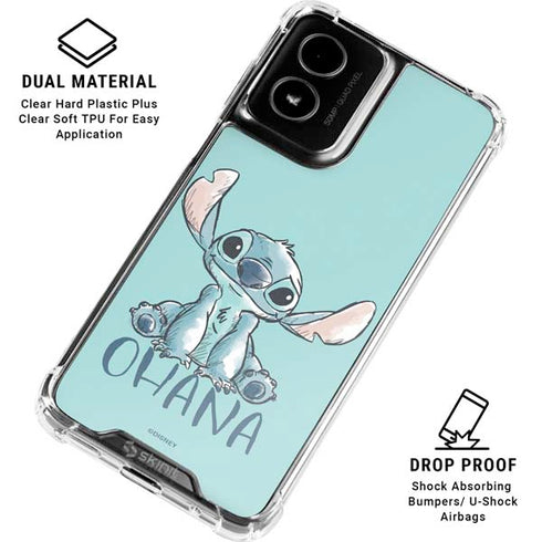 Disney Lilo and Stitch Ohana Moto G Power 5G (2024) Clear Case