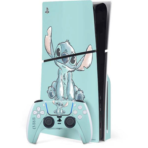 Disney Lilo and Stitch Ohana PS5 Slim Disk Bundle Skin