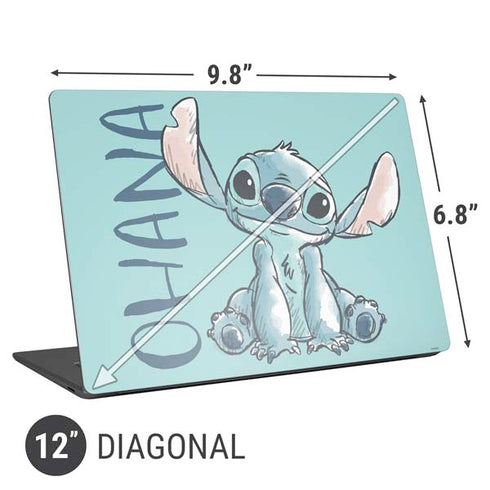 Disney Lilo and Stitch Ohana Universal Laptop 12in (9.8 x 6.8in) Skin