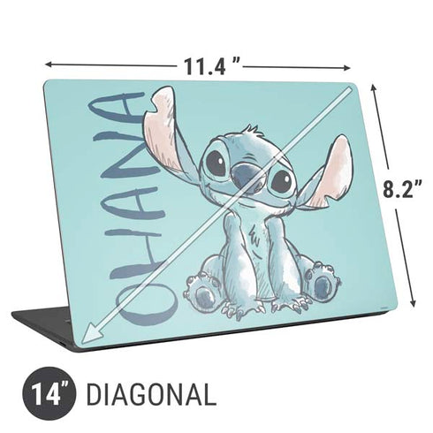 Disney Lilo and Stitch Ohana Universal Laptop 14in (11.4 x 8.2in) Skin