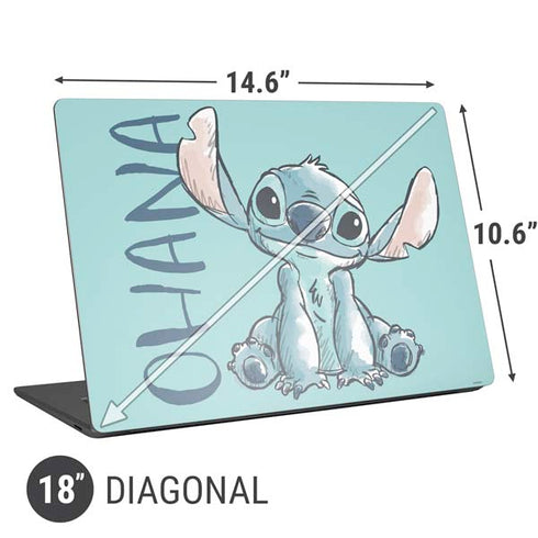 Disney Lilo and Stitch Ohana Universal Laptop 18in (14.6 x 10.6in) Skin