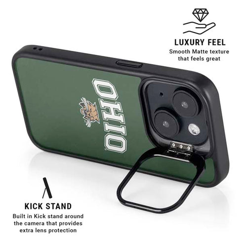 Ohio University Ohio Bobcats iPhone 15 Kickstand Case