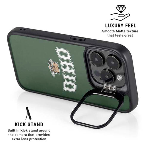 Ohio University Ohio Bobcats iPhone 16 Pro Kickstand Case