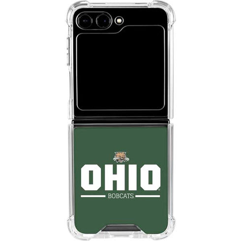 Ohio University Ohio Bobcats Logo Galaxy Z Flip6 Clear Case